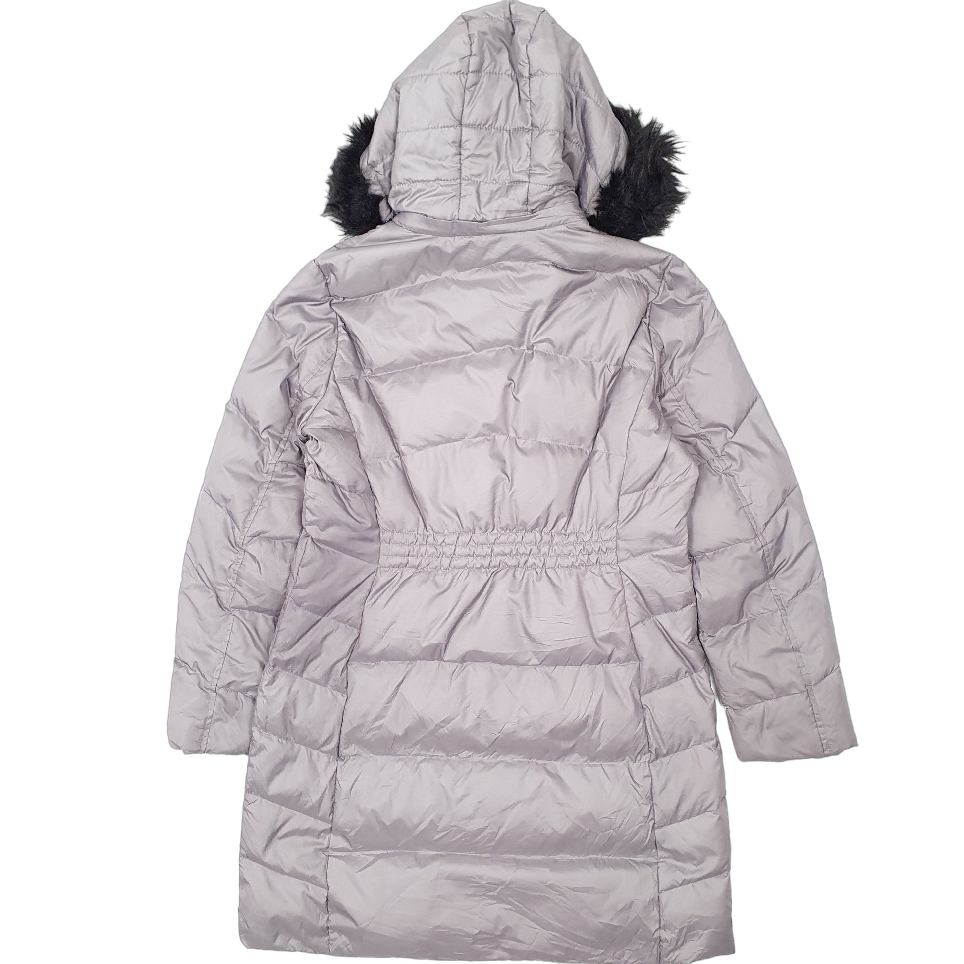 Womens Grey Calvin Klein Longline Trench  Coat