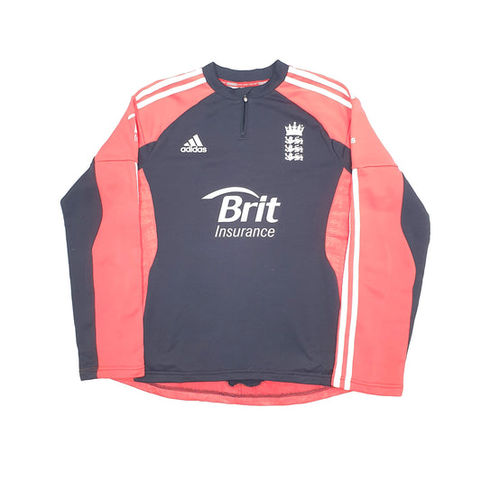 Adidas England Cricket Quarter Zip S Black