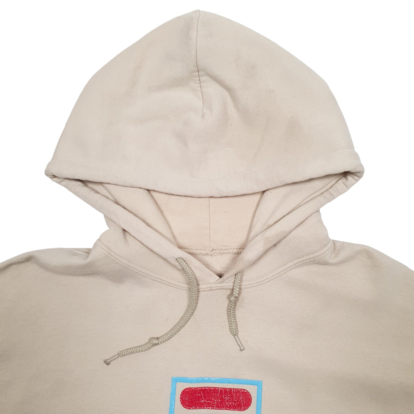 Mens Beige Fila Spellout Hoodie Jumper