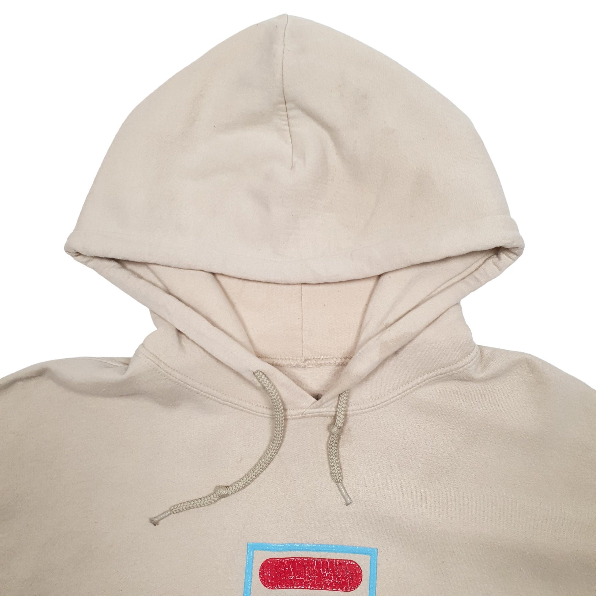 Mens Beige Fila Spellout Hoodie Jumper