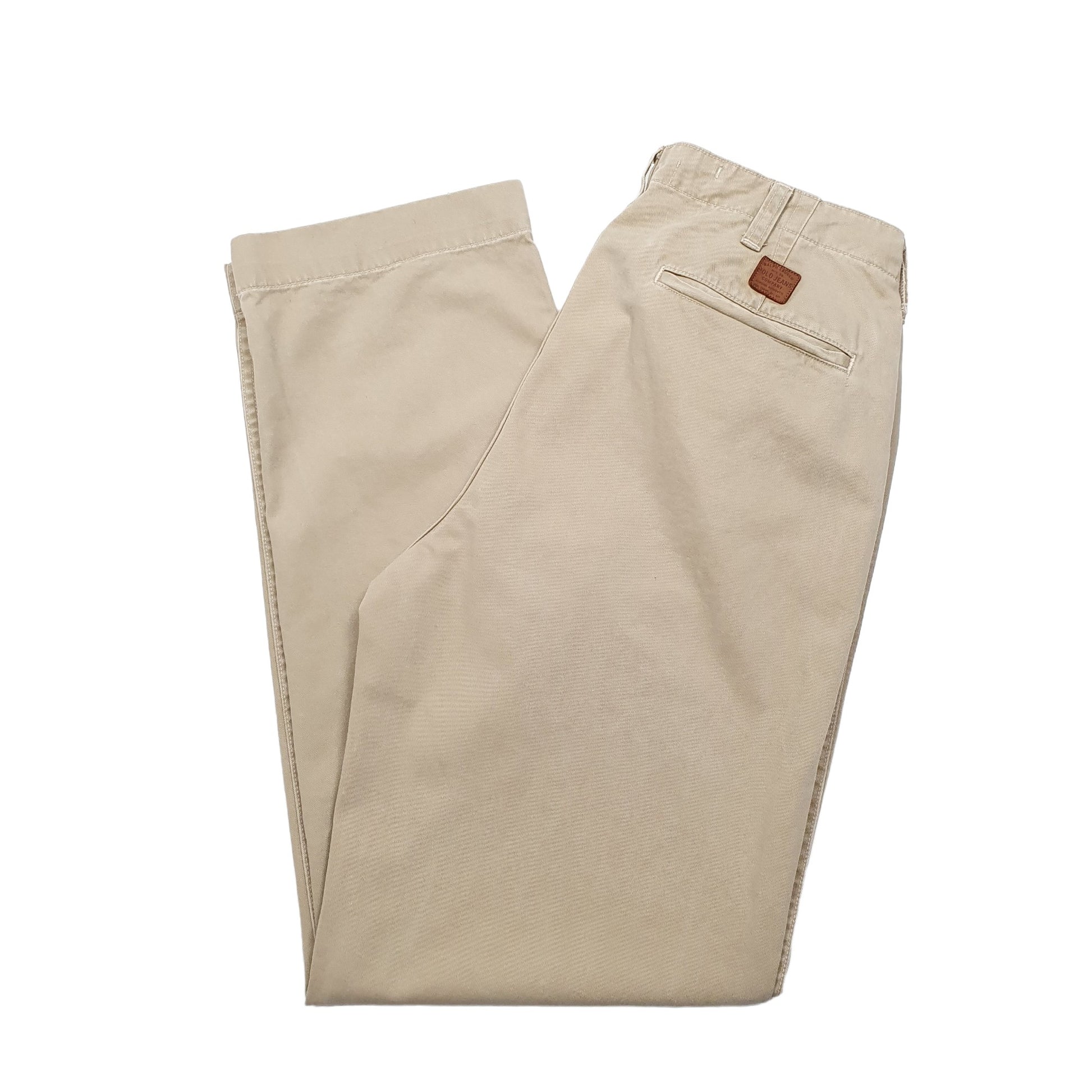 Mens Polo Ralph Lauren Beige Chino Trousers W33 L34 Beige