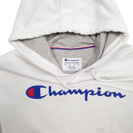 Mens White Champion  Hoodie Jumper