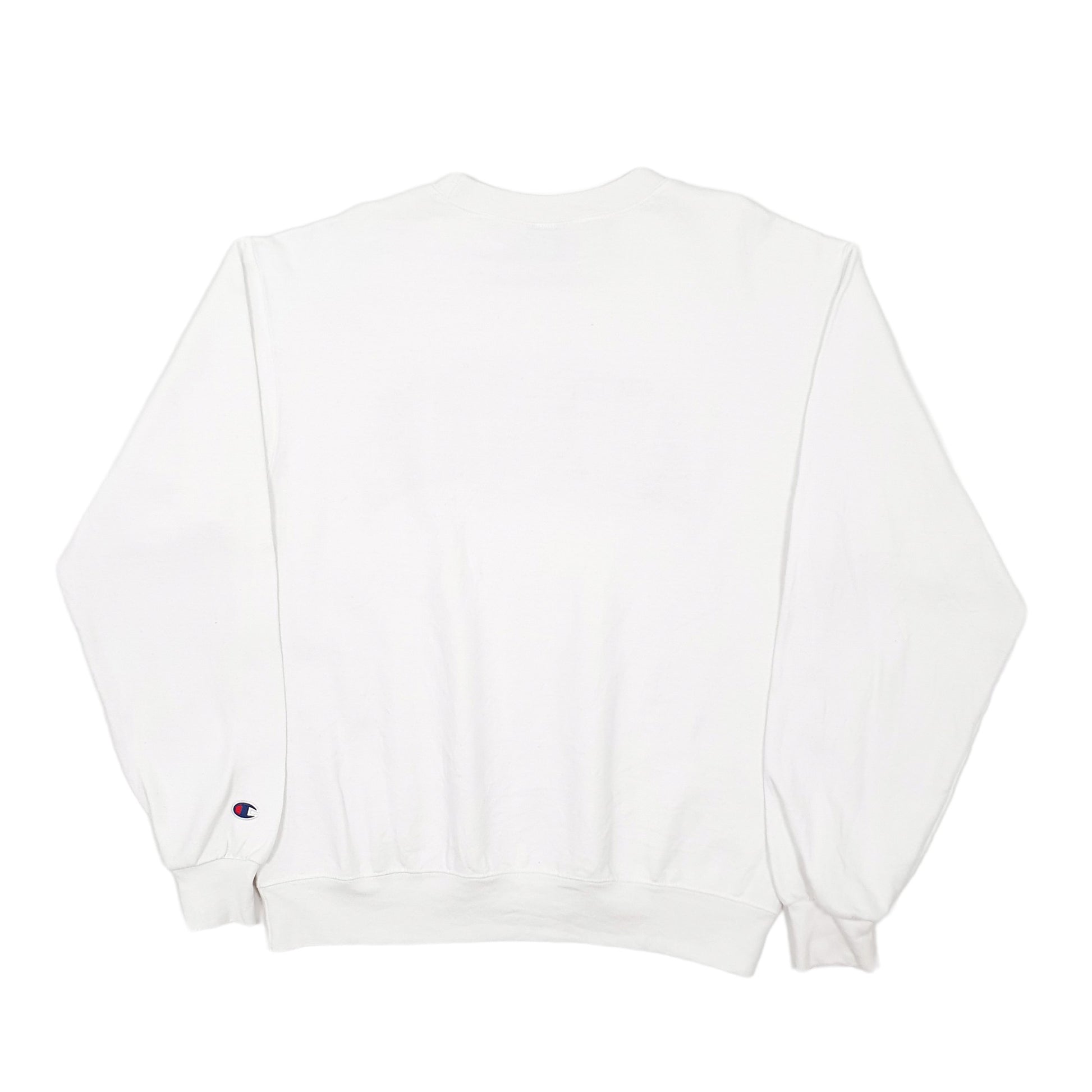 Mens White Champion USA College Auburn Crewneck Jumper