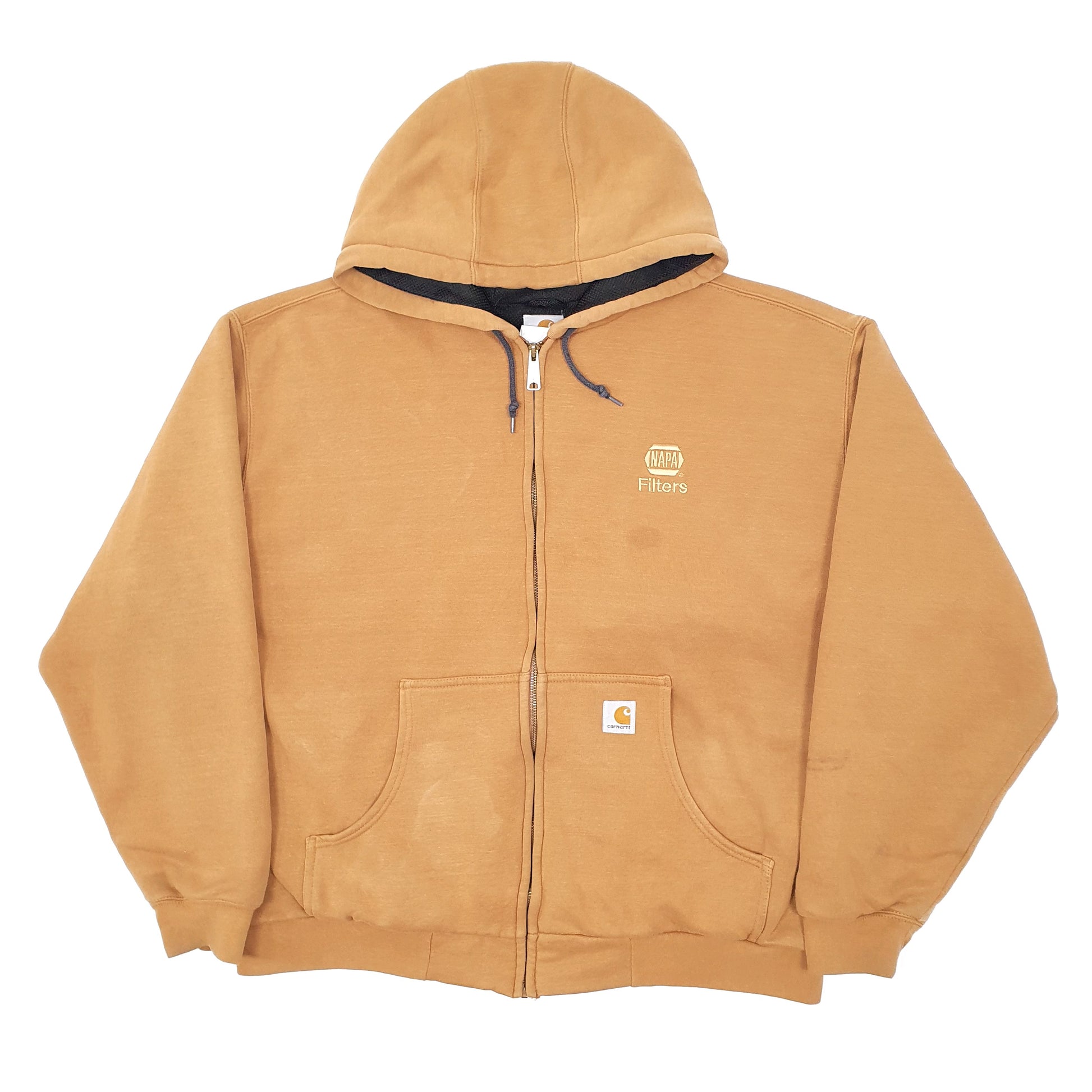 Mens Duck Carhartt Hoodie Thermal Lined Workwear Jacket Full Zip Jumper