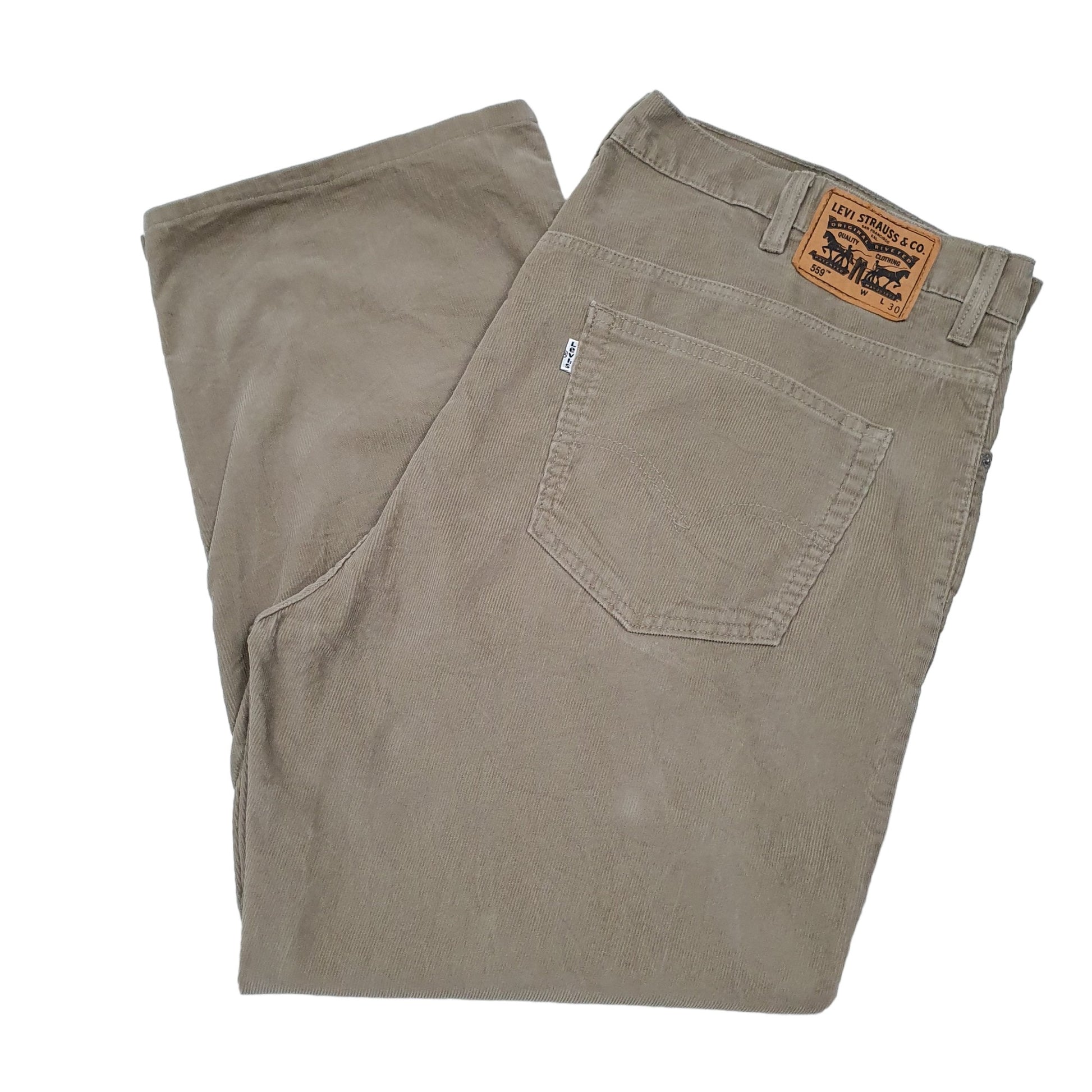Mens Beige Levis Relaxed Corduroy Trousers