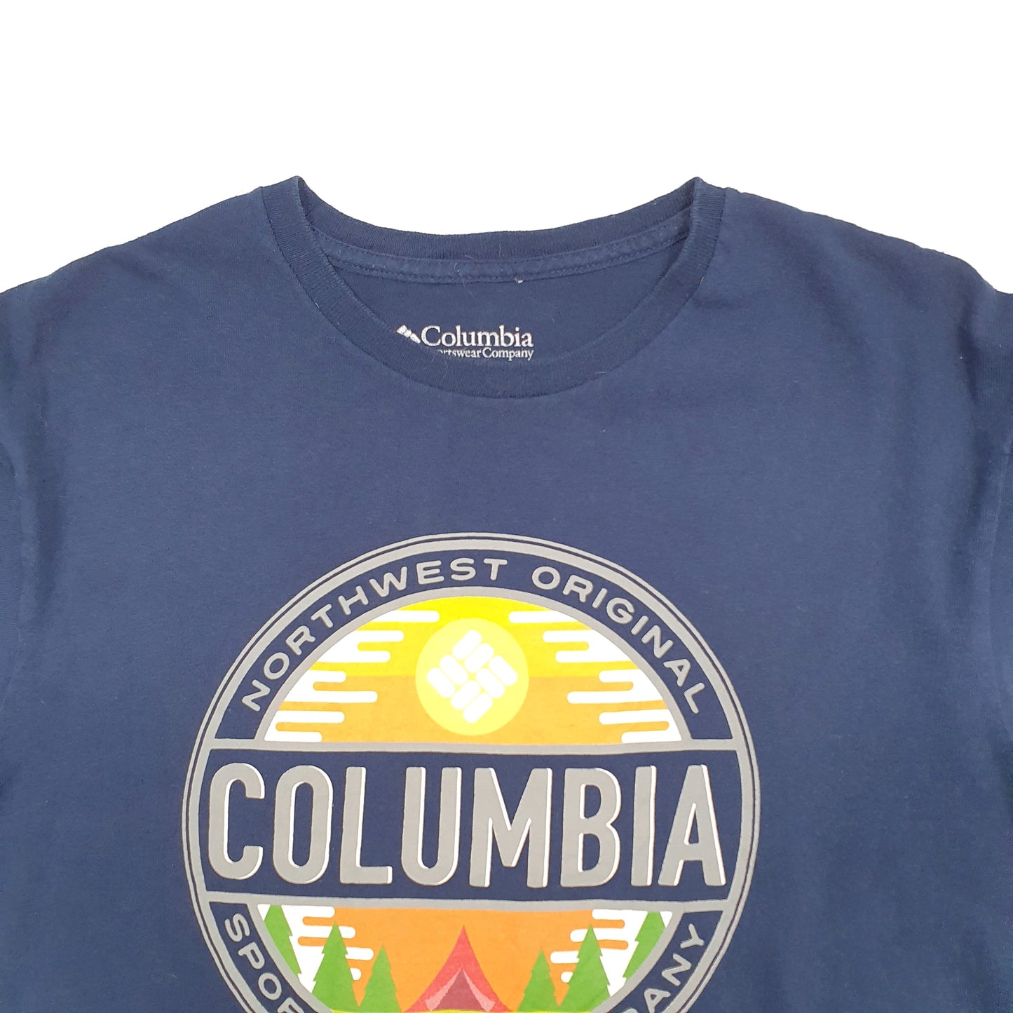 Mens Navy Columbia Sportswear  Short Sleeve T Shirt