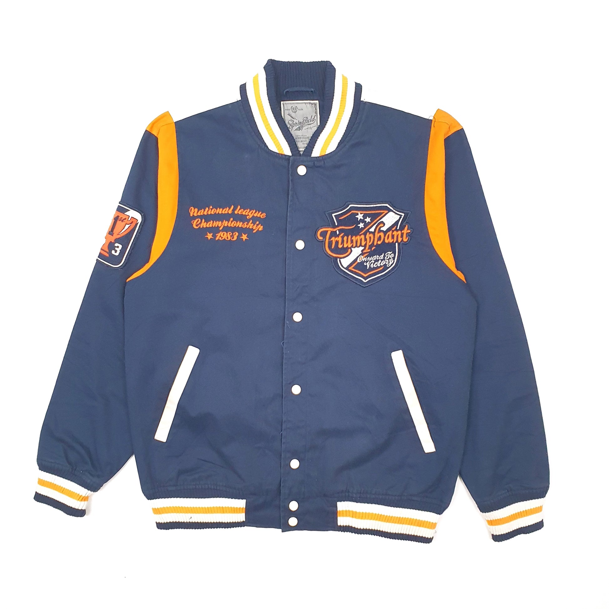 Mens Navy Springfield Varsity  Coat