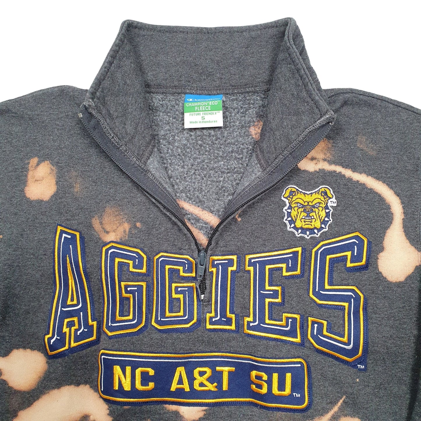 Mens Grey Champion Aggies USA College Quarter Zip Jumper