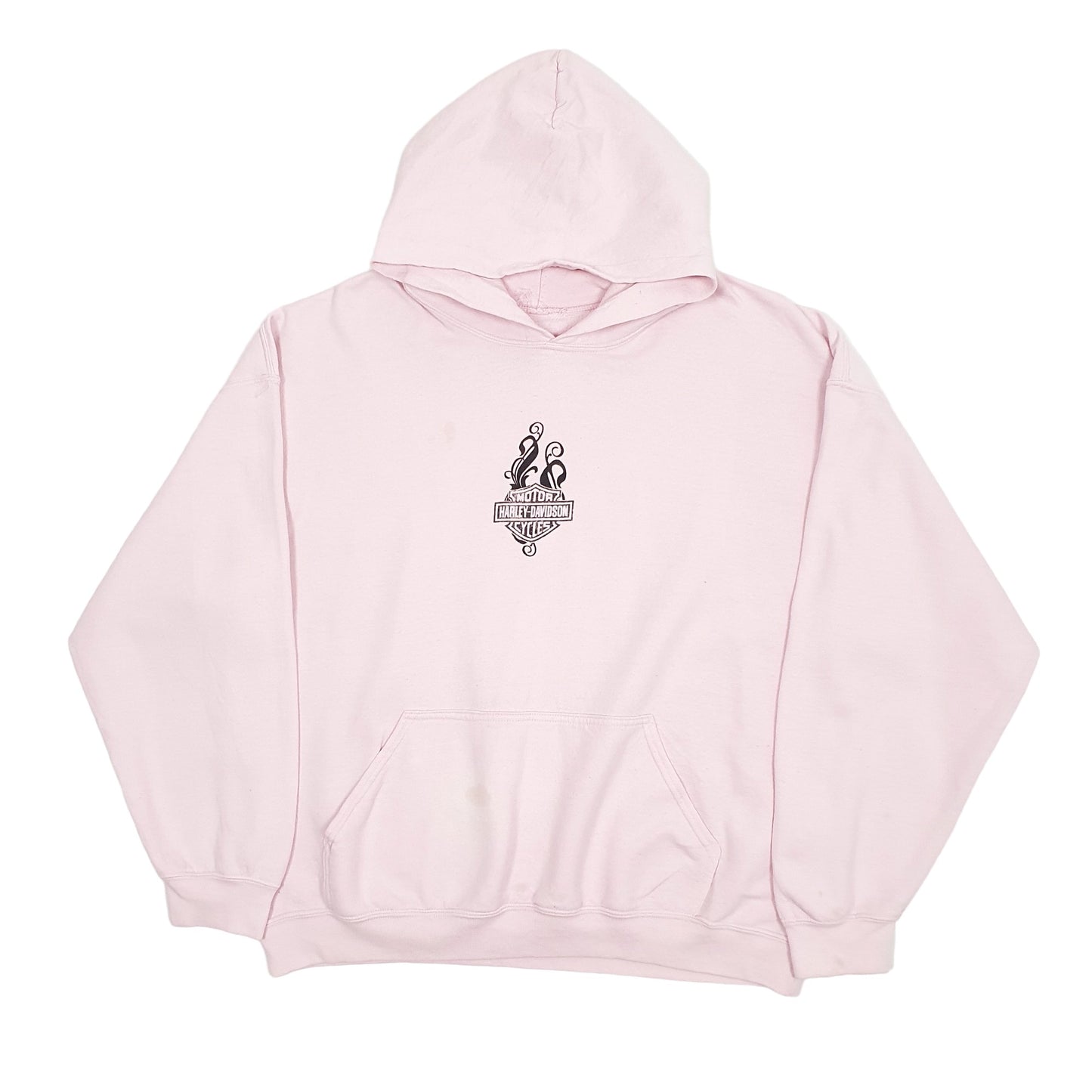 Mens Pink Harley Davidson  Hoodie Jumper