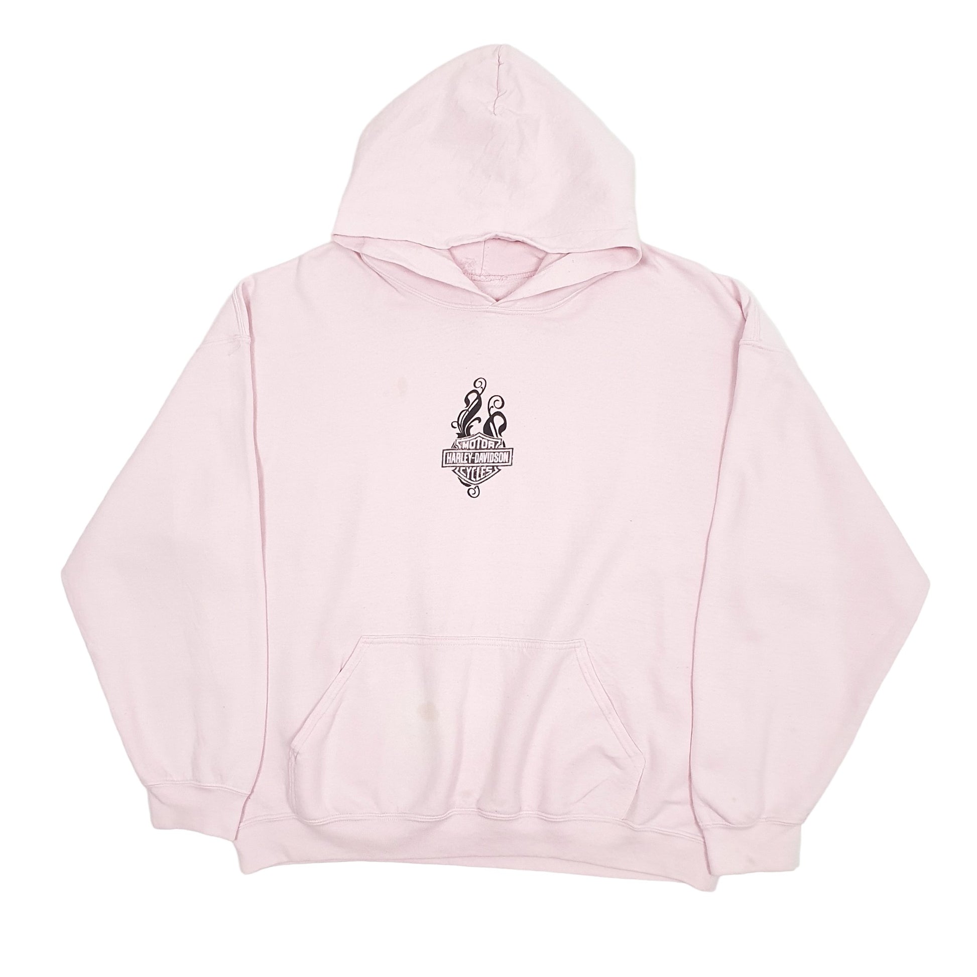 Mens Pink Harley Davidson  Hoodie Jumper