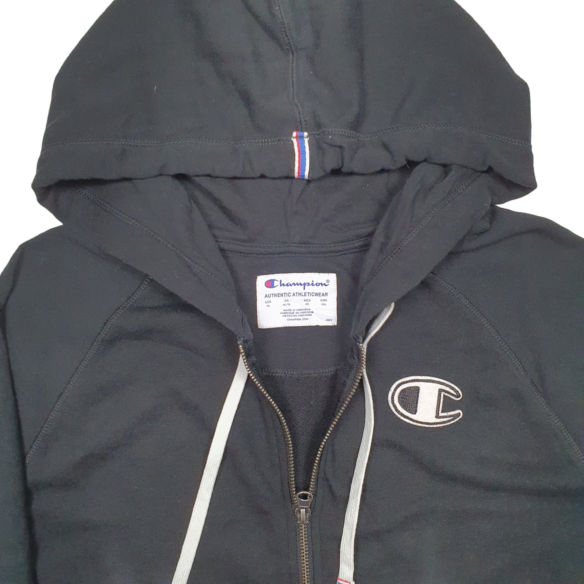 Mens Black Champion  Full Zip Jumper