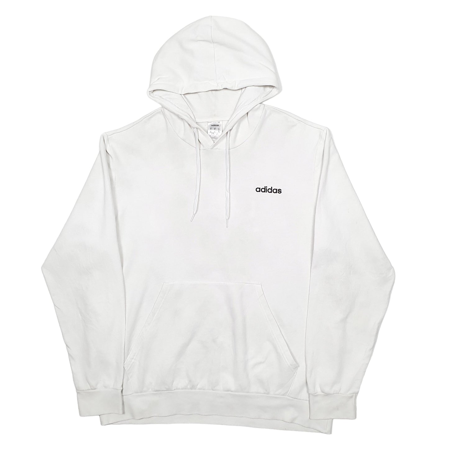 Mens White Adidas  Hoodie Jumper