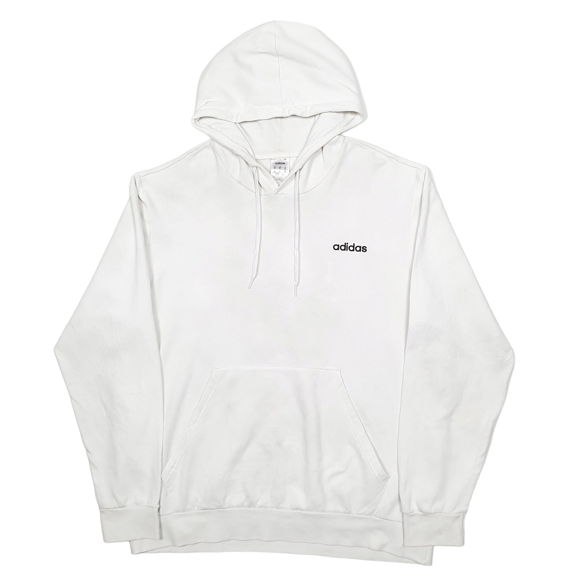 Mens White Adidas  Hoodie Jumper