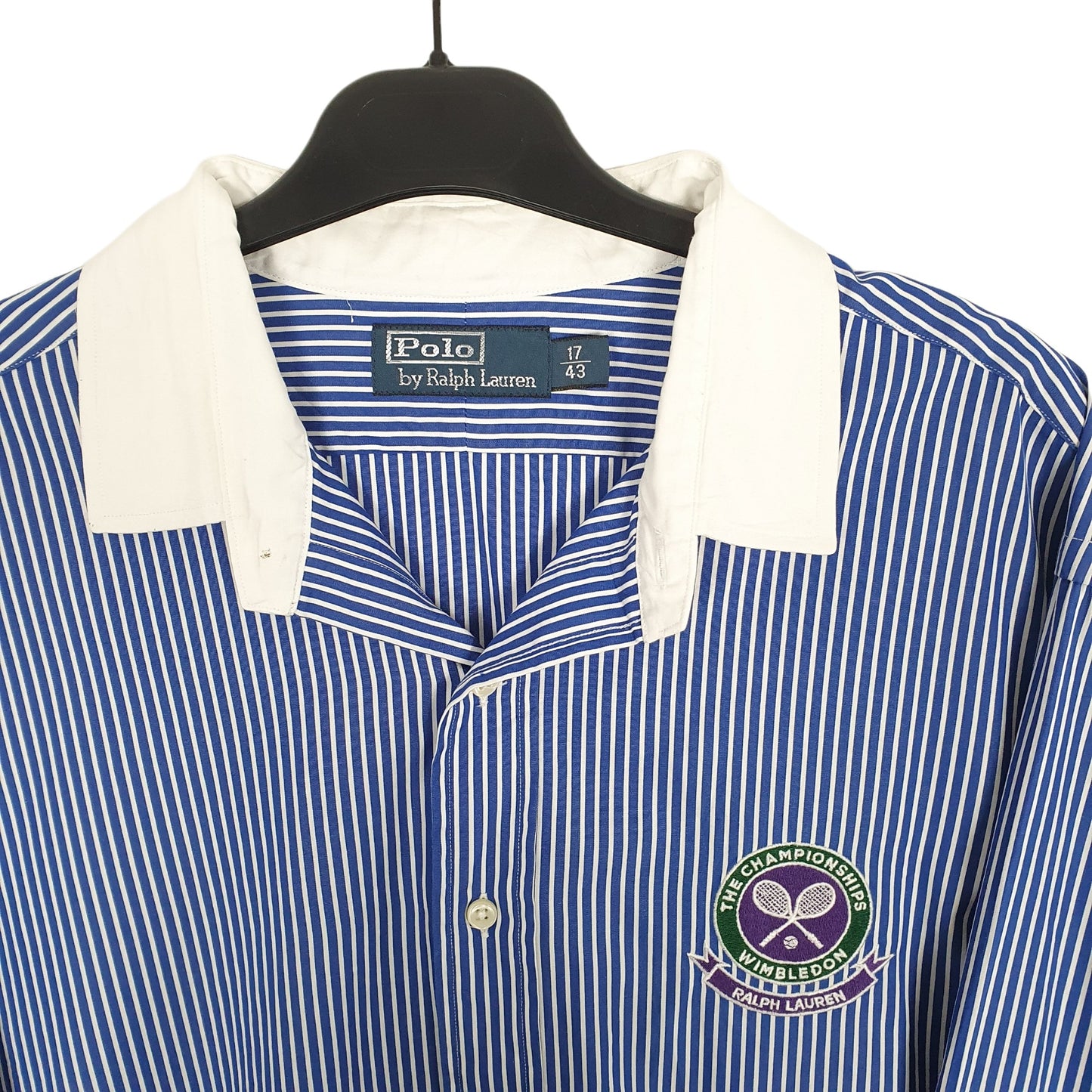 Ralph Lauren Wimbledon Polo Long Sleeve Regular Fit Striped Shirt Blue