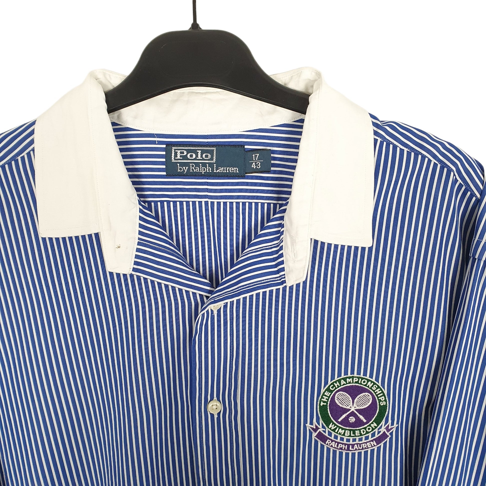 Ralph Lauren Wimbledon Polo Long Sleeve Regular Fit Striped Shirt Blue