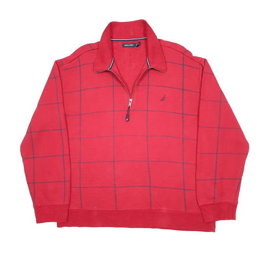 Nautica Quarter Zip XL Red