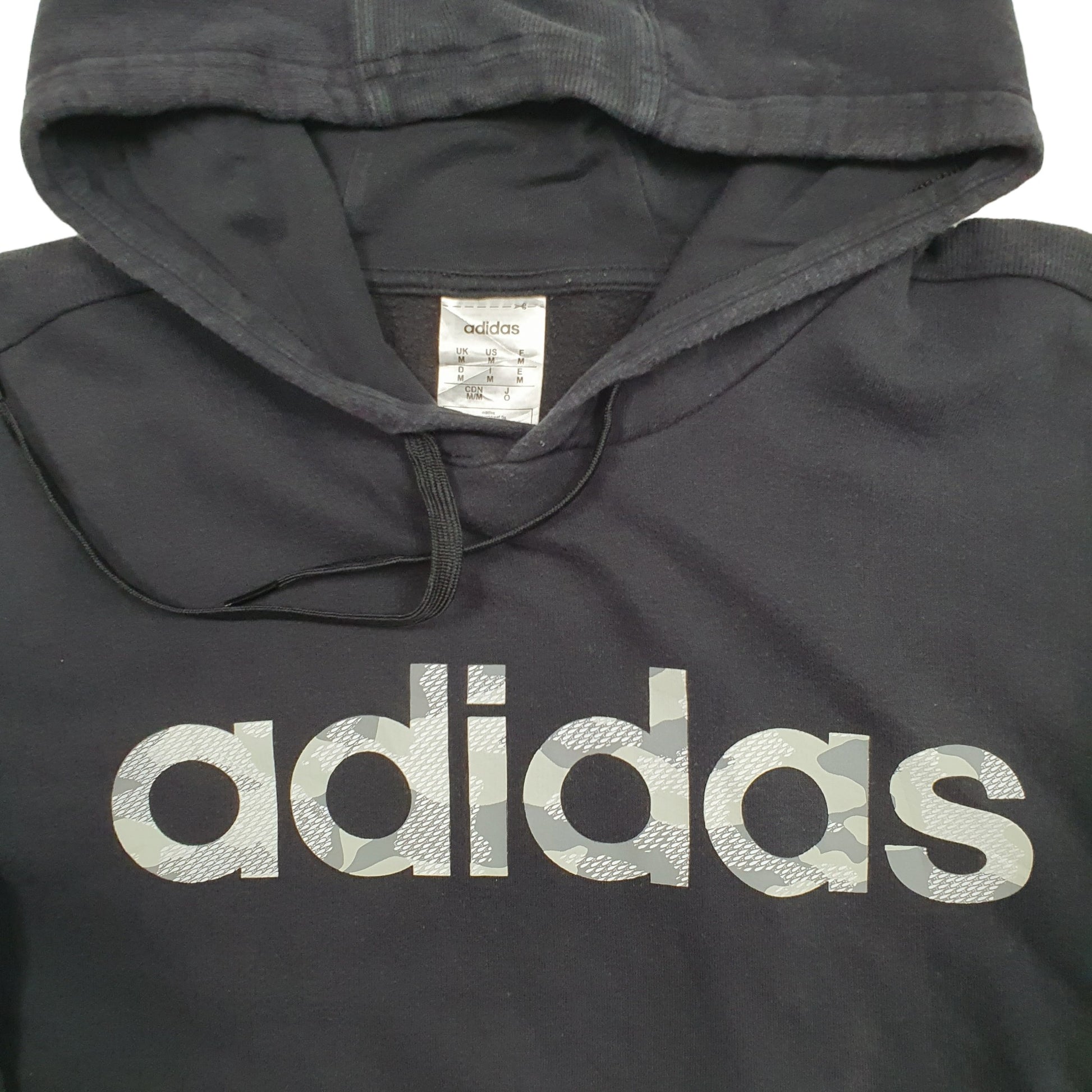 Mens Black Adidas  Hoodie Jumper