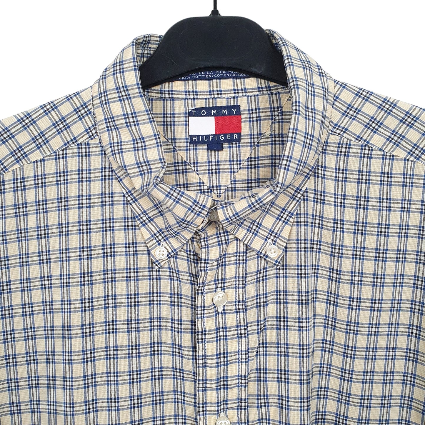 Tommy Hilfiger Long Sleeve Regular Fit Check Shirt Beige