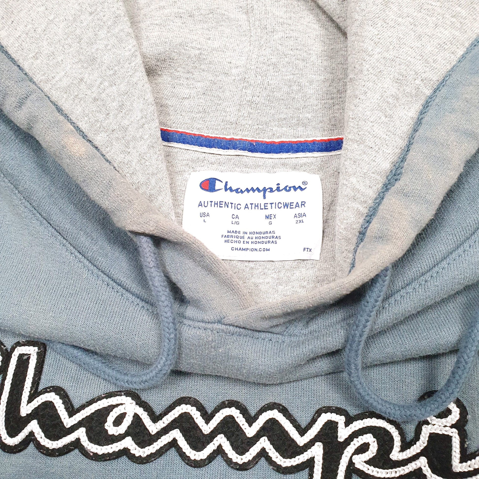 Mens Blue Champion  Hoodie Jumper