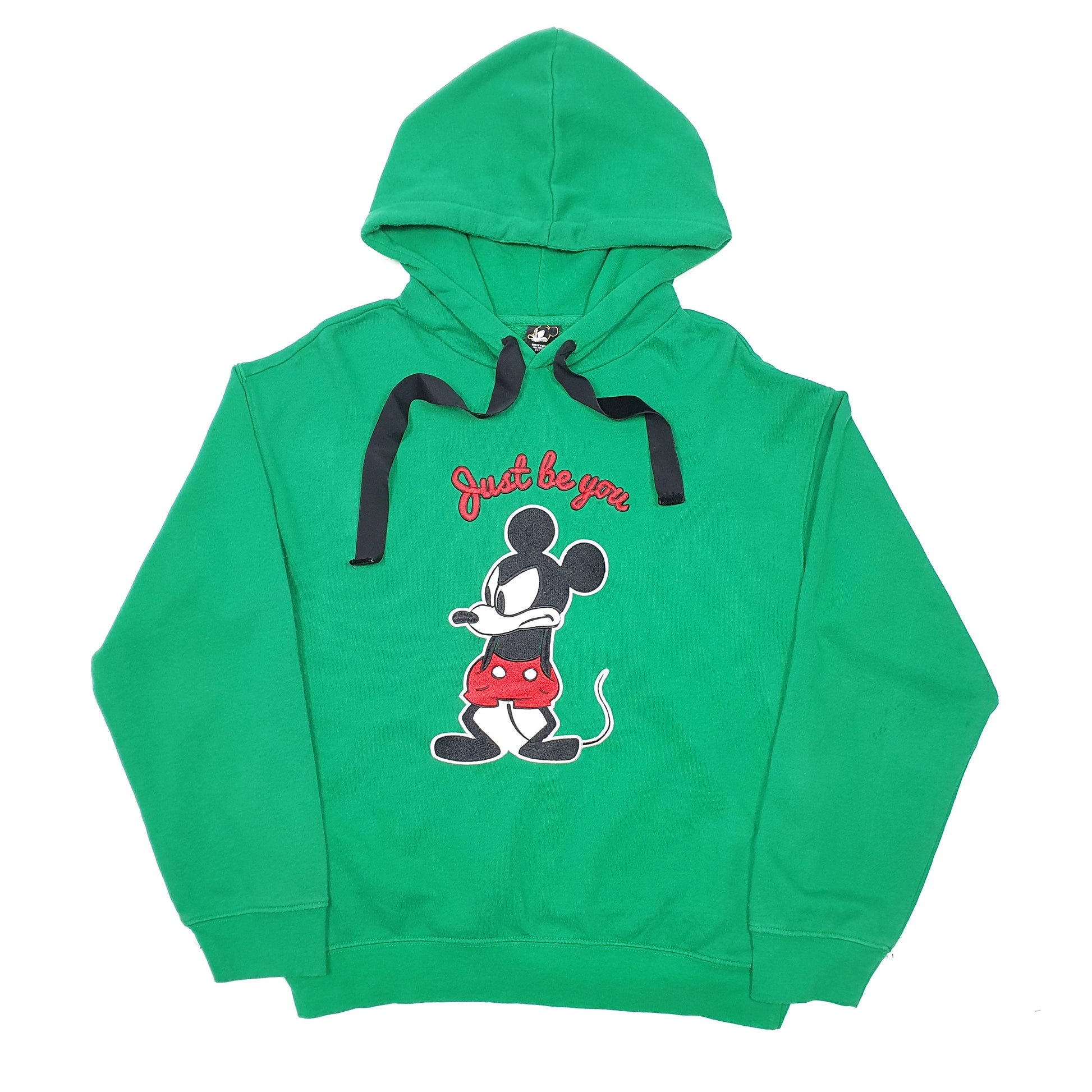 Womens Green Disney Forever 21 Mickey Mouse Hoodie Jumper