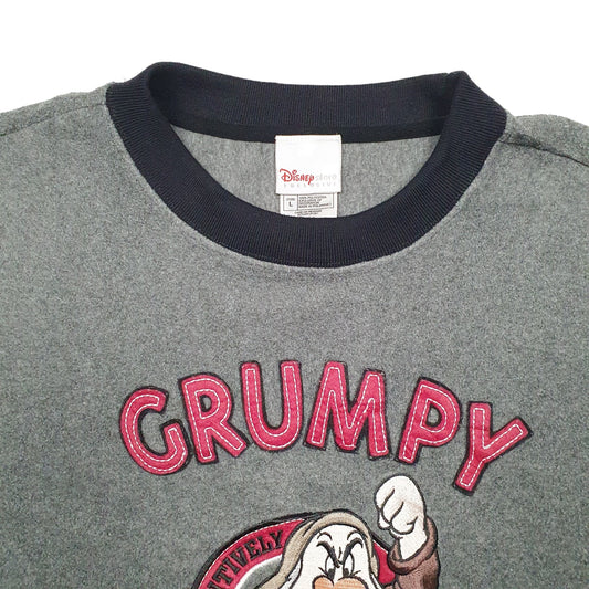 Mens Grey Disney Grumpy Vintage Crewneck Jumper