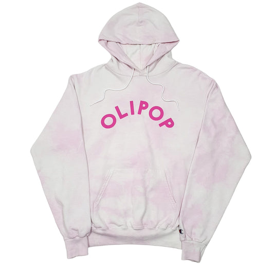 Mens Pink Champion Tie Dye Soda Hoodie Jumper