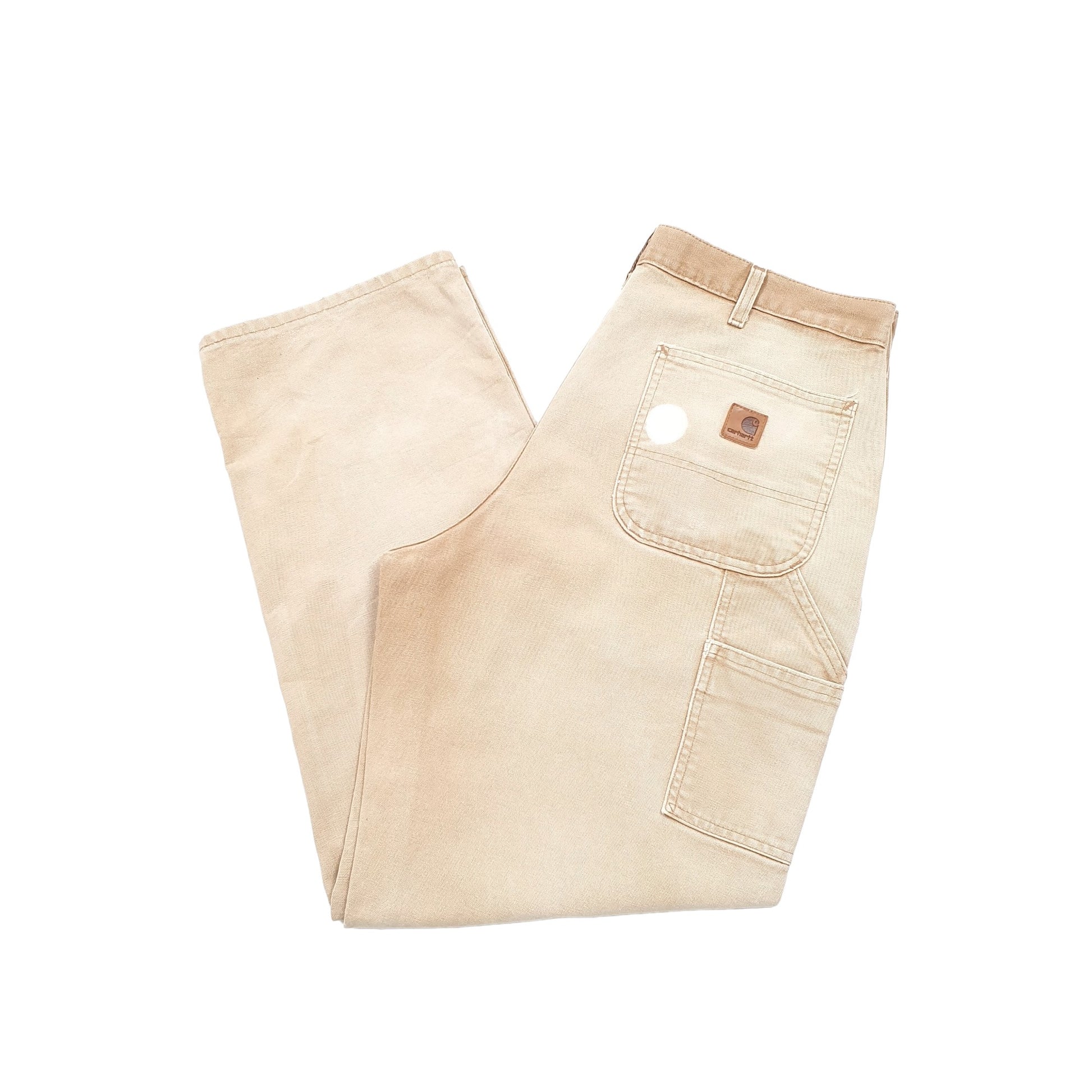 Mens Carhartt Brown Carpenter Trousers W36 L31 Brown