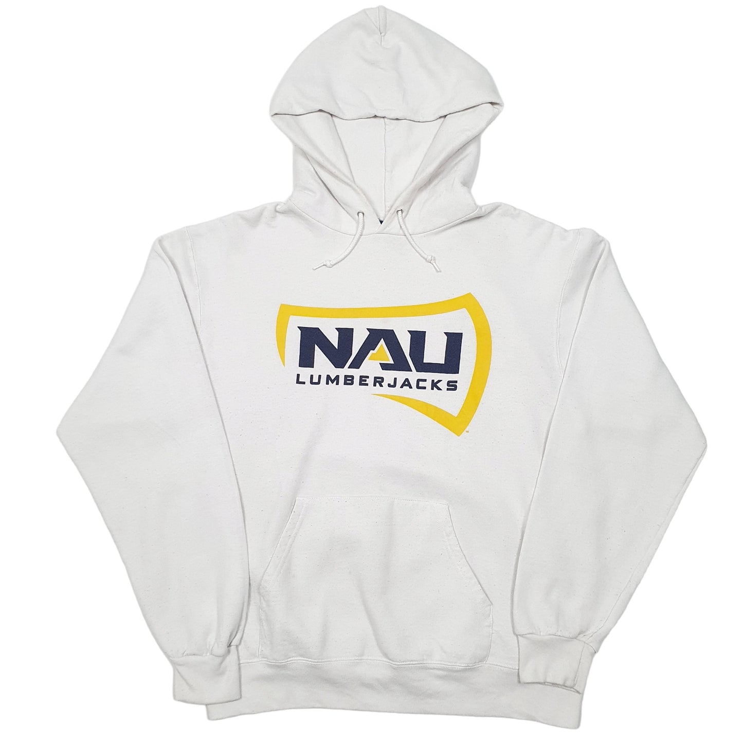 Mens White Champion Northern Arizona Lumberjacks American Football NAU Hoodie Jumper