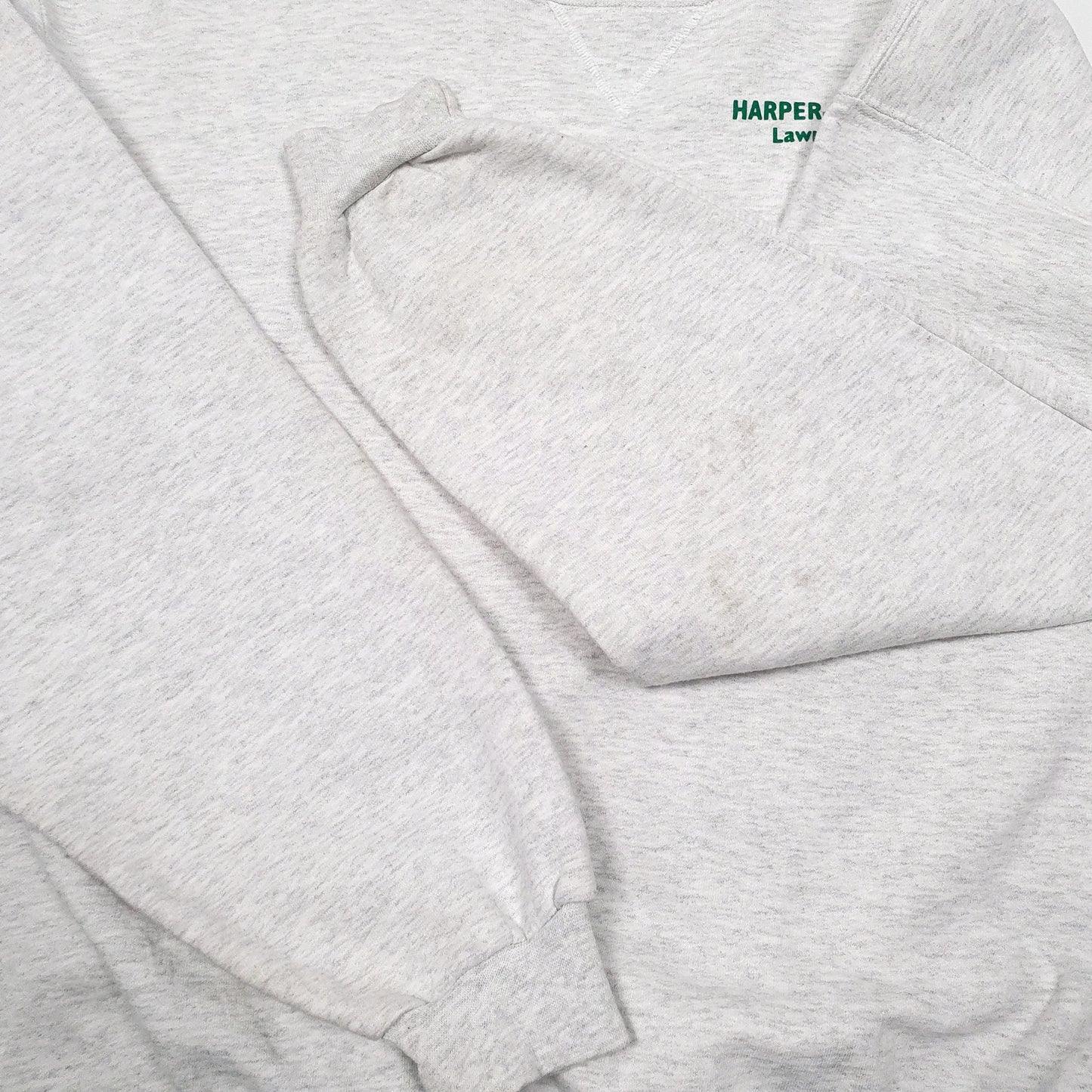 Mens Grey Champion Lawn Co Crewneck Jumper