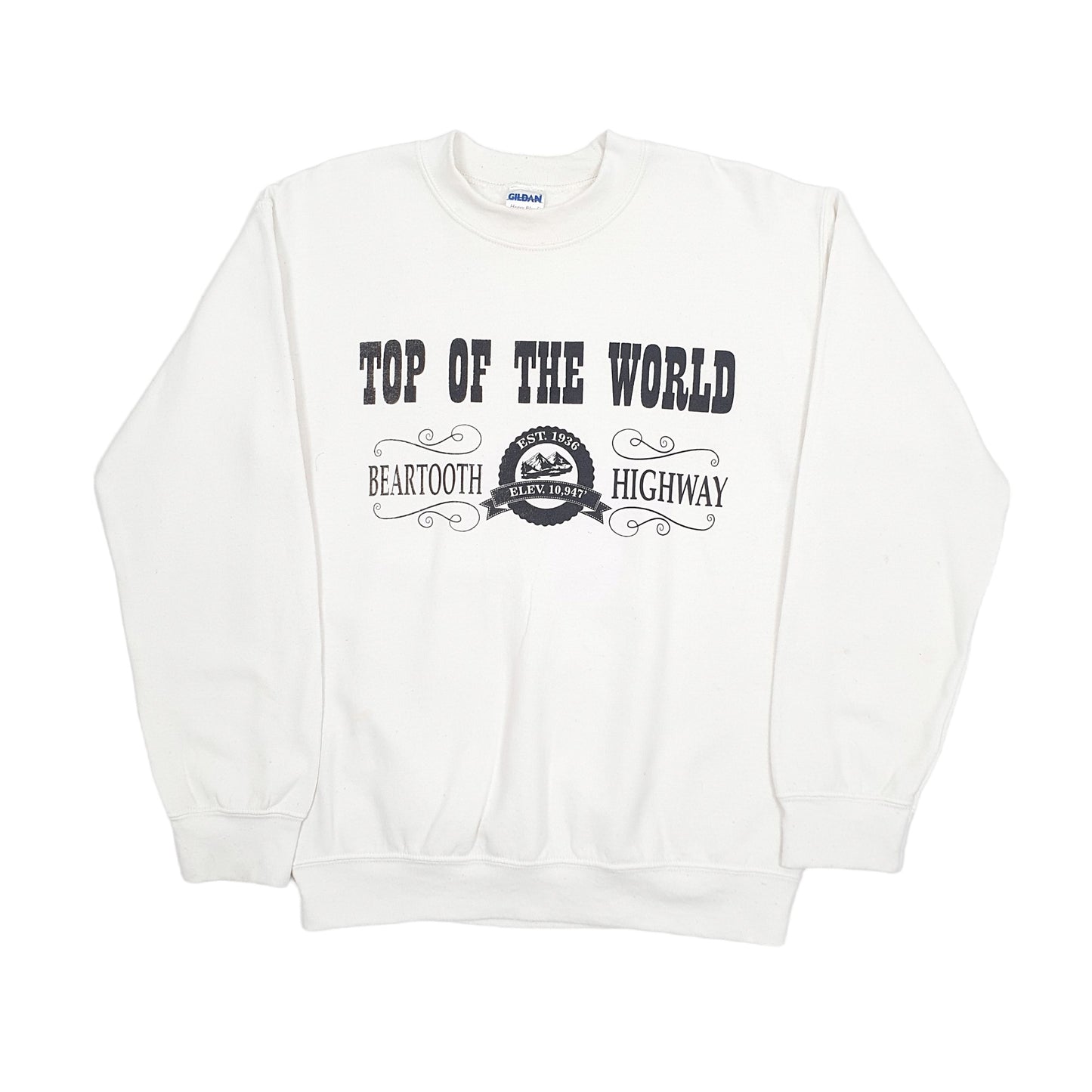 Gildan Beartooth Highway Crewneck S White