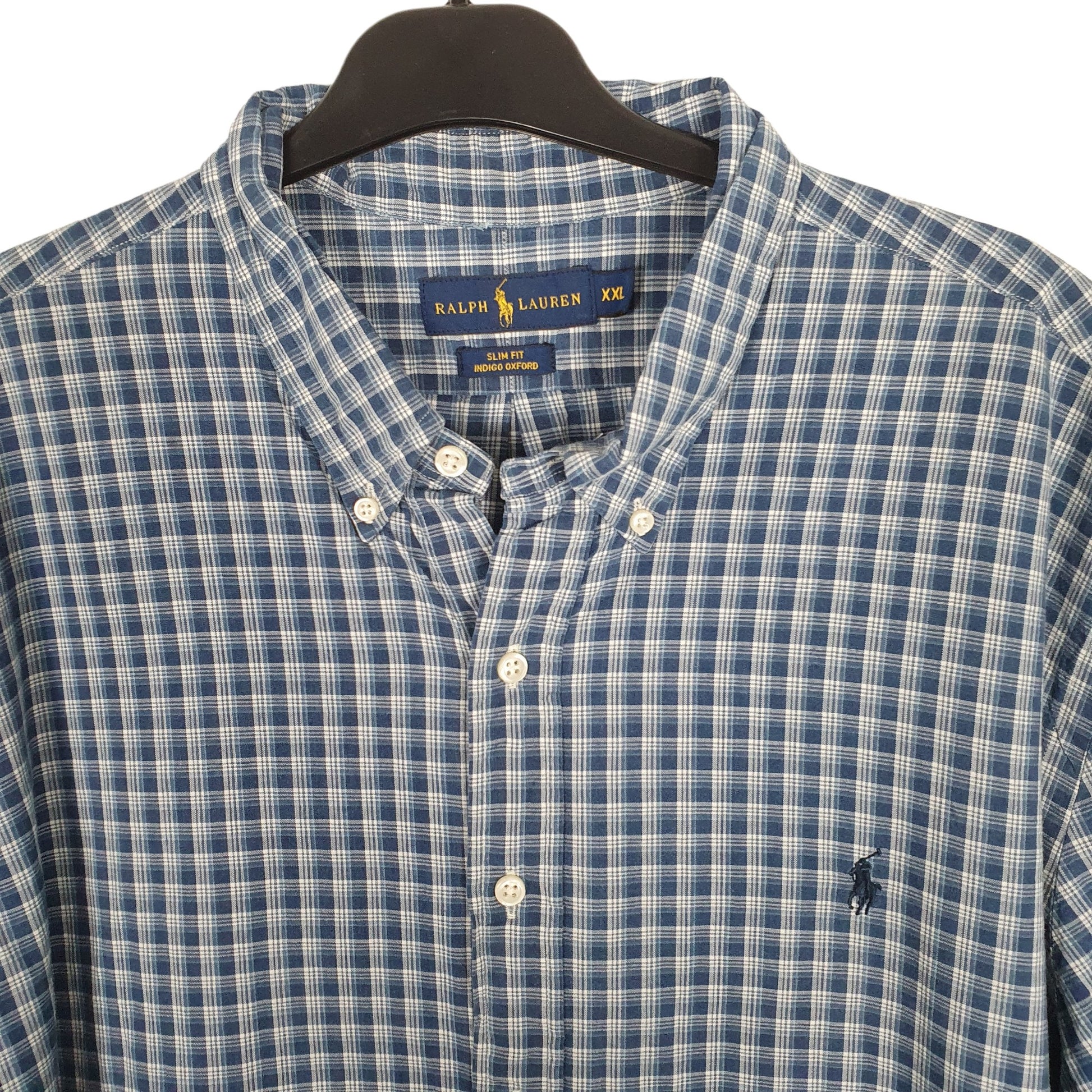 Ralph Lauren Short Sleeve Slim Fit Check Shirt Blue