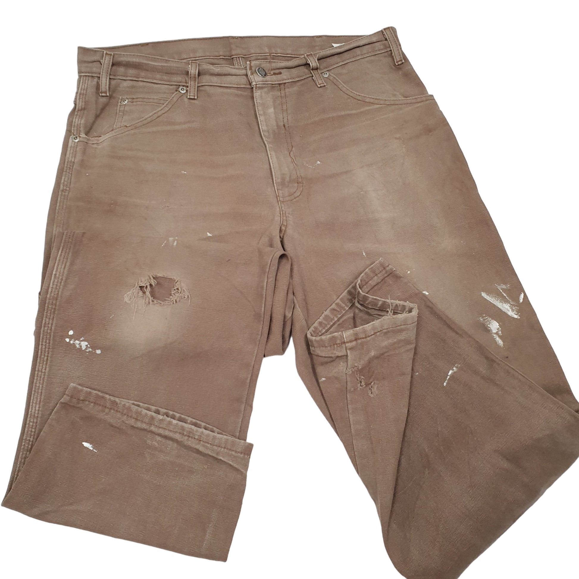 Mens Brown Dickies  Carpenter Trousers