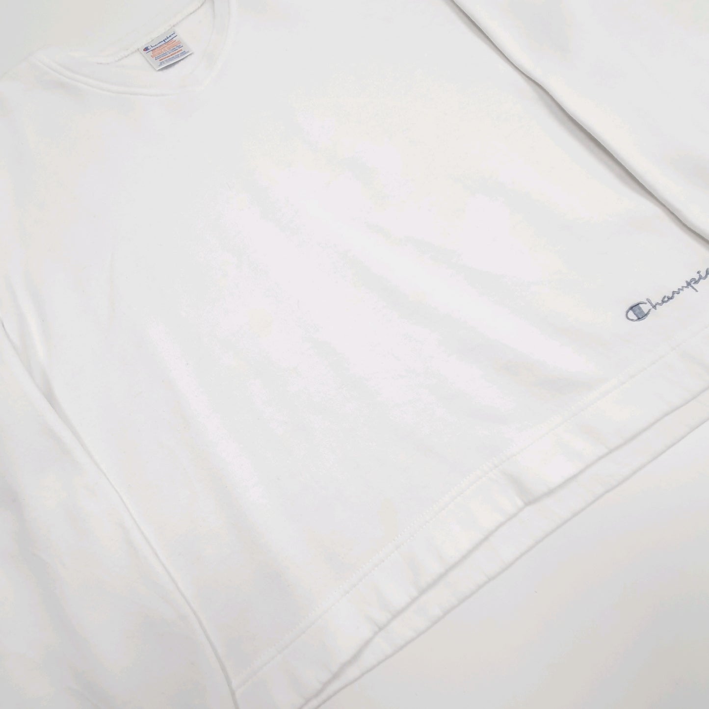 Womens White Champion  Crewneck Jumper