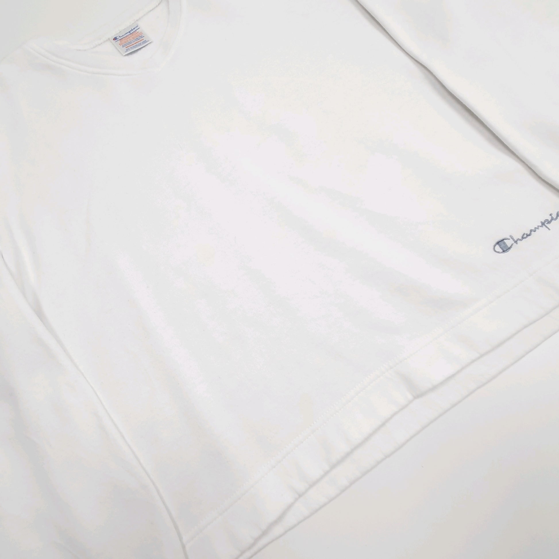 Womens White Champion  Crewneck Jumper