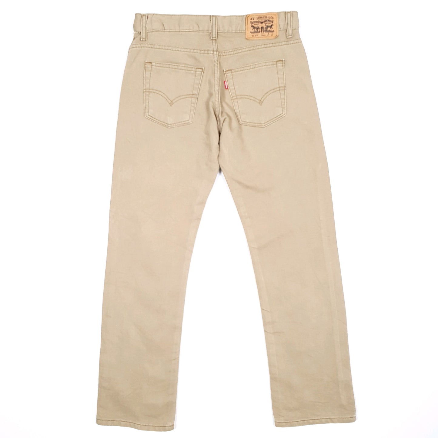 Levis 513 Slim Fit Damaged Jeans W27 L27 Beige