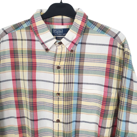 Ralph Lauren Long Sleeve Classic Fit Check Shirt Beige
