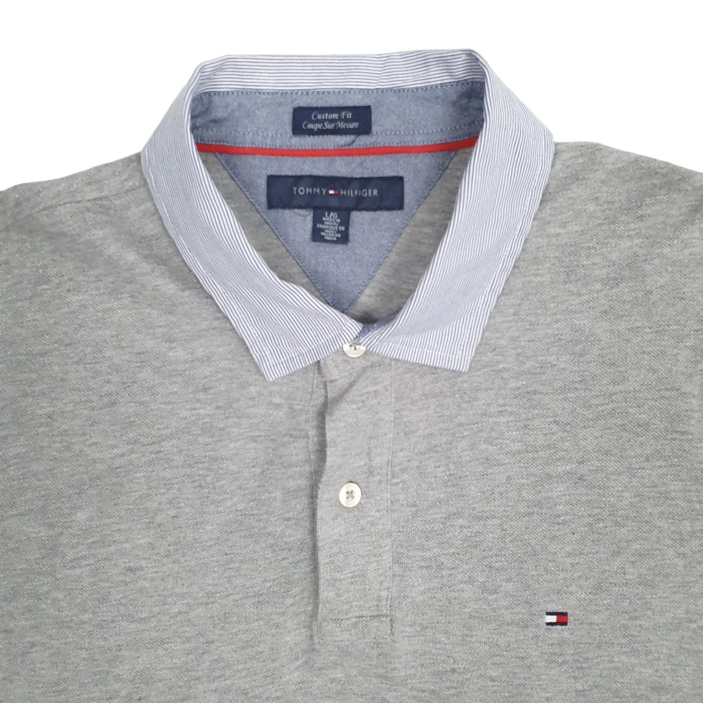 Mens Grey Tommy Hilfiger  Short Sleeve Polo Shirt