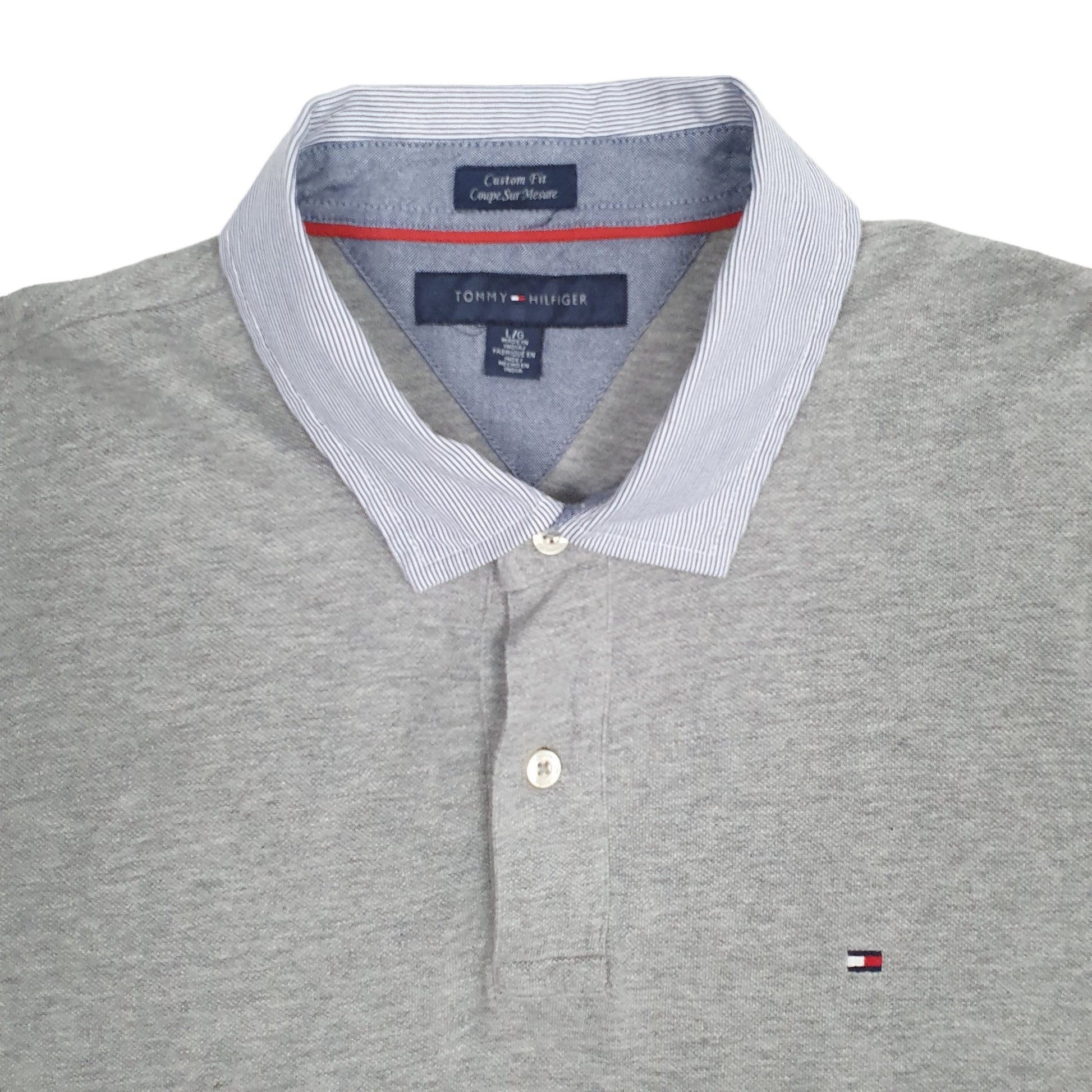 Mens Grey Tommy Hilfiger  Short Sleeve Polo Shirt