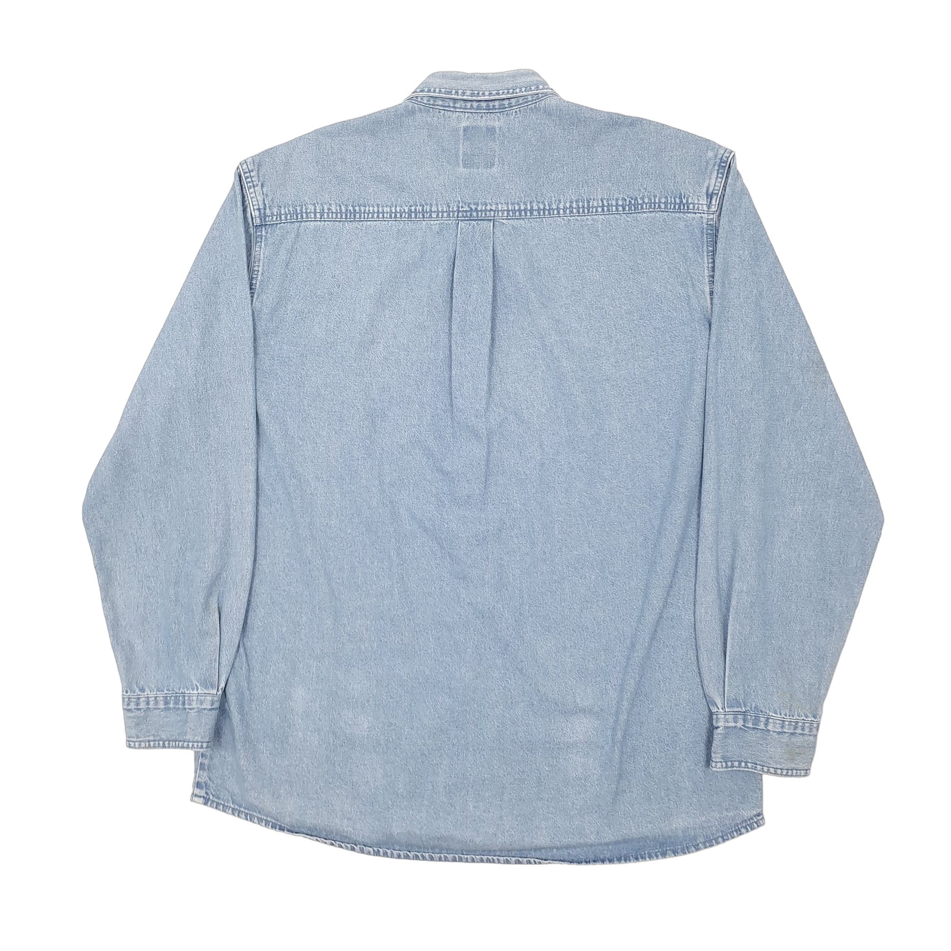 Mens Blue Dickies Denim Workwear Shacket Long Sleeve Shirt