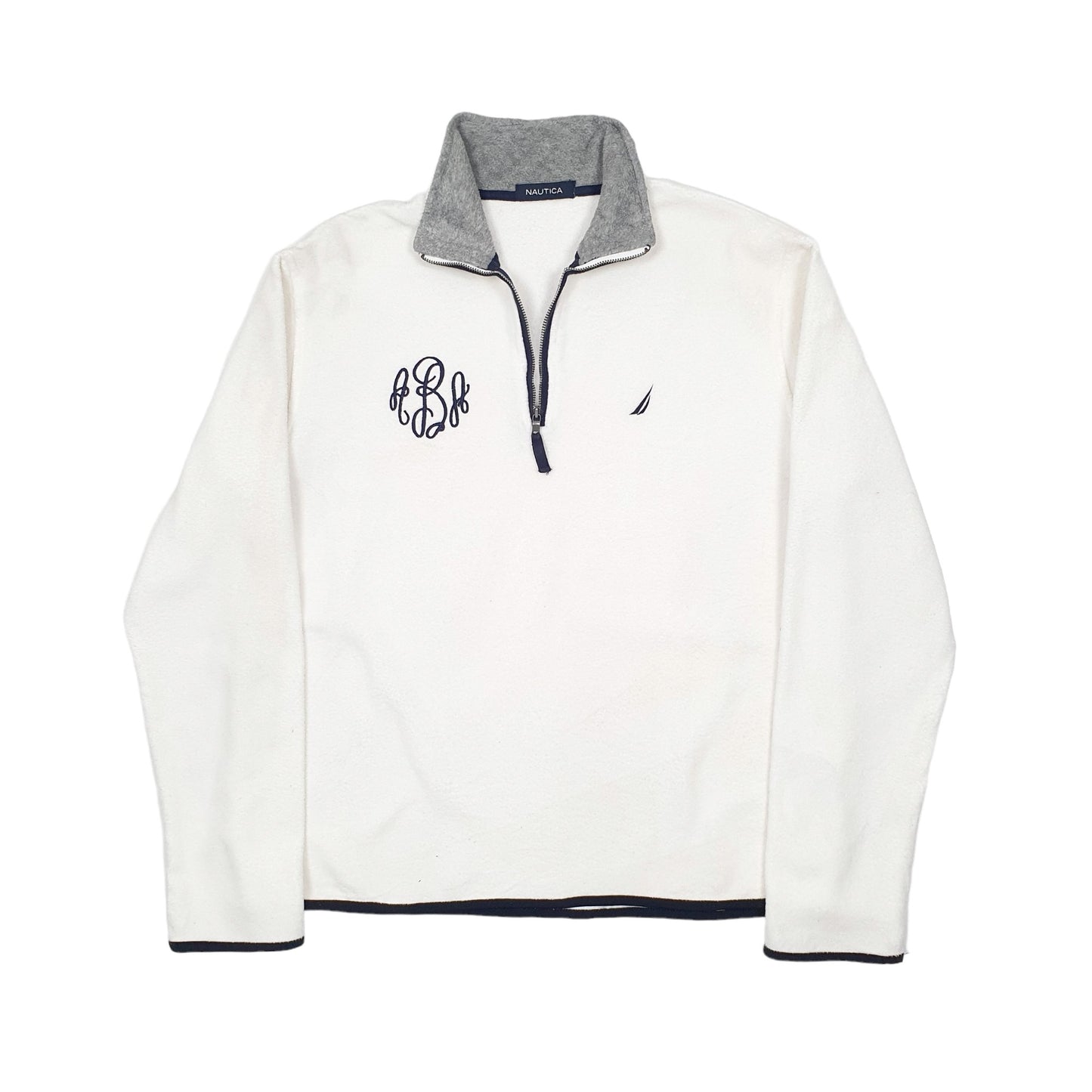 Nautica Quarter Zip Fleece M White