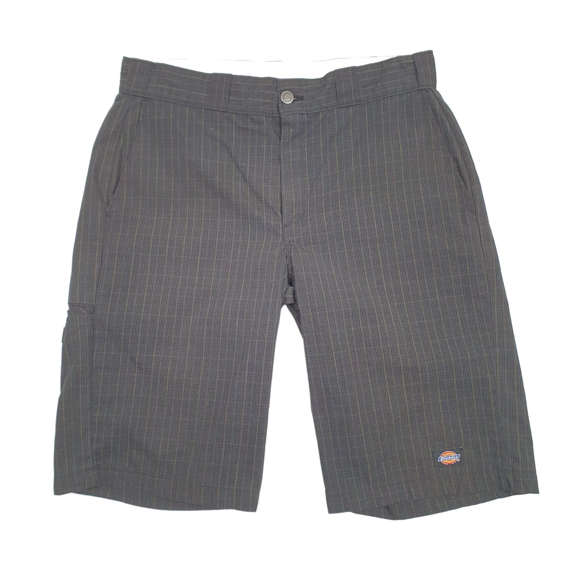 Dickies Tartan Chequered Black Chino Shorts W34 Black