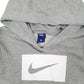 Womens Grey Nike Crop Top Hoodie Jumper