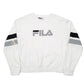 Womens White Fila  Crewneck Jumper