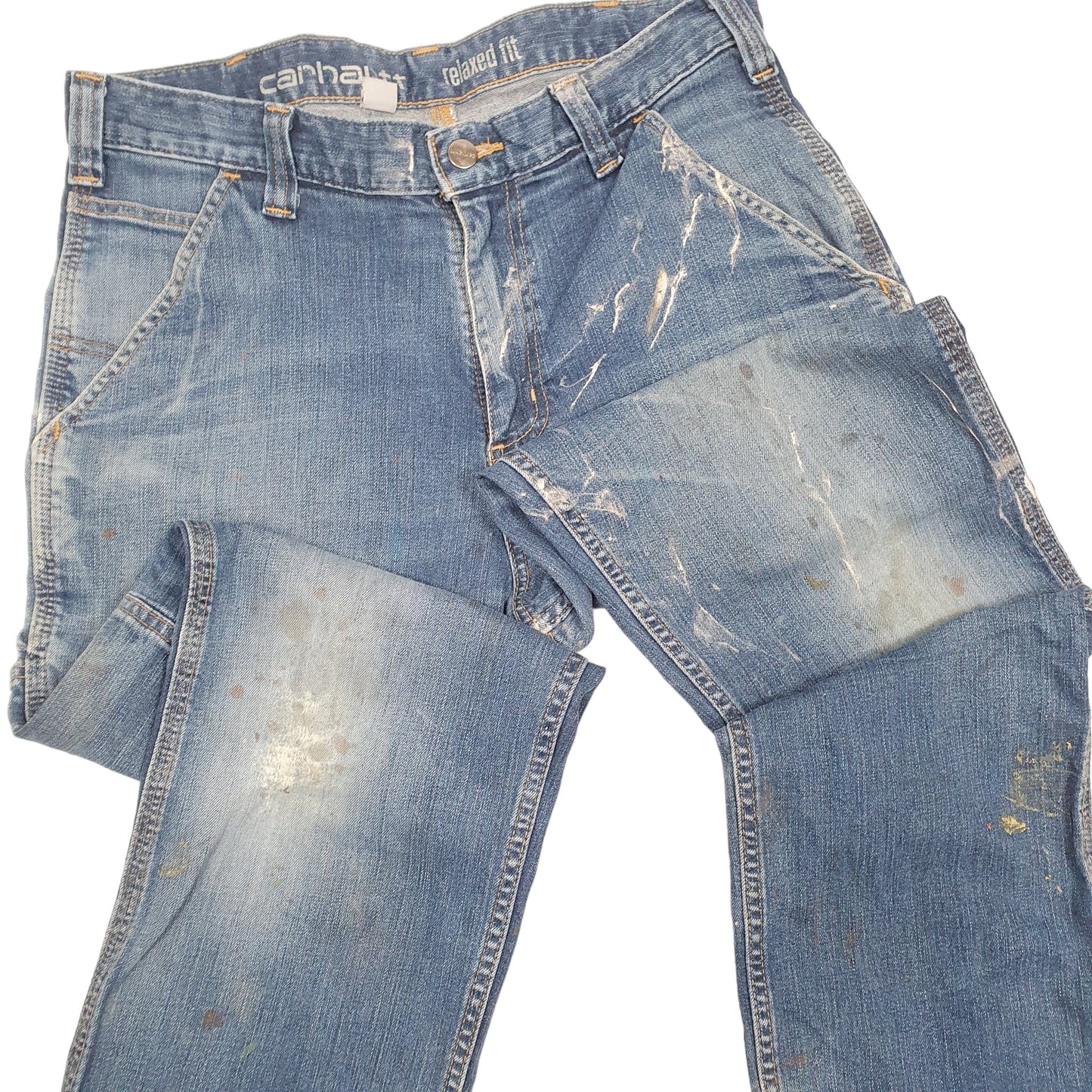 Mens Blue Carhartt Relaxed Flex Carpenter JeansW34 L34