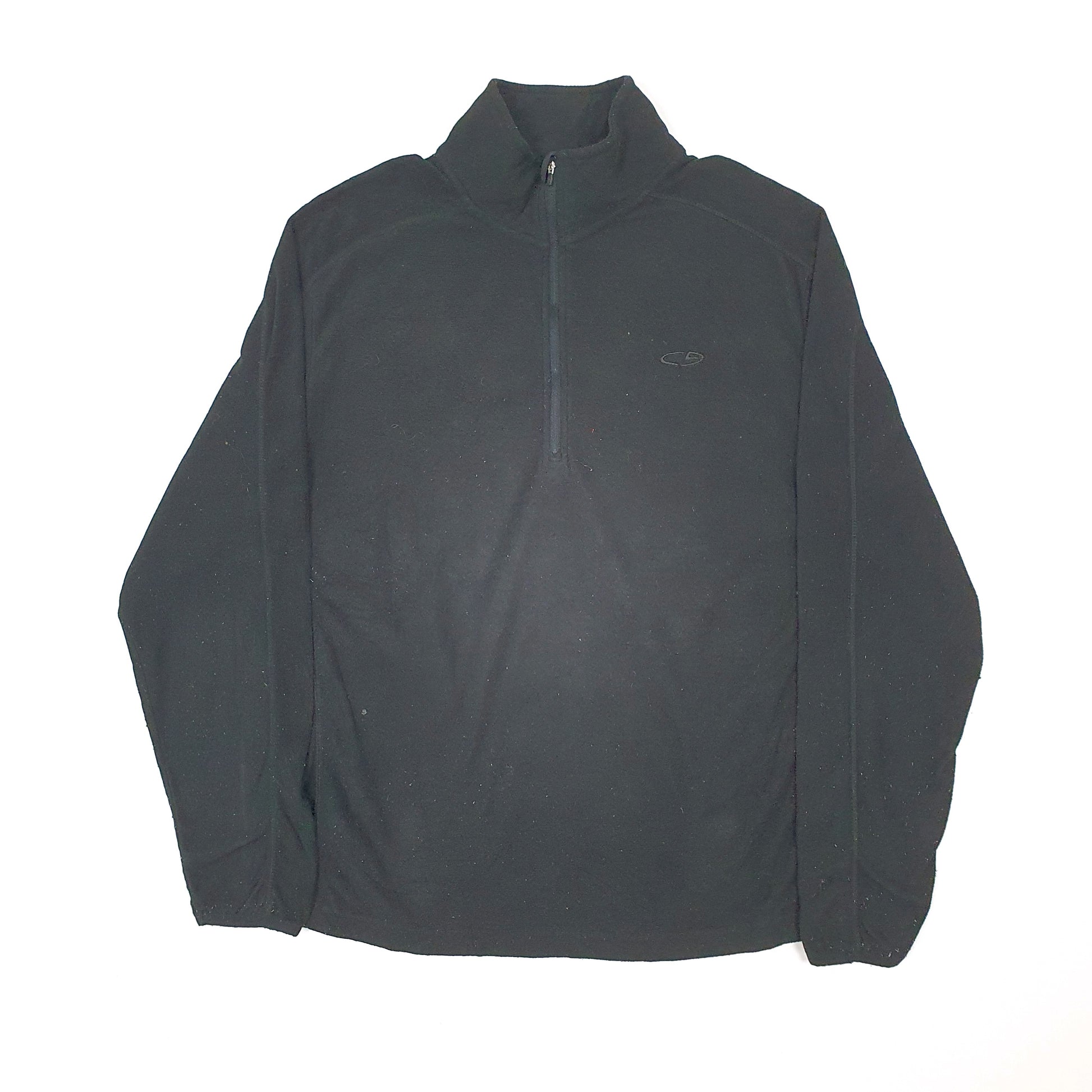 Mens Black Champion  Quarter Zip Jumper