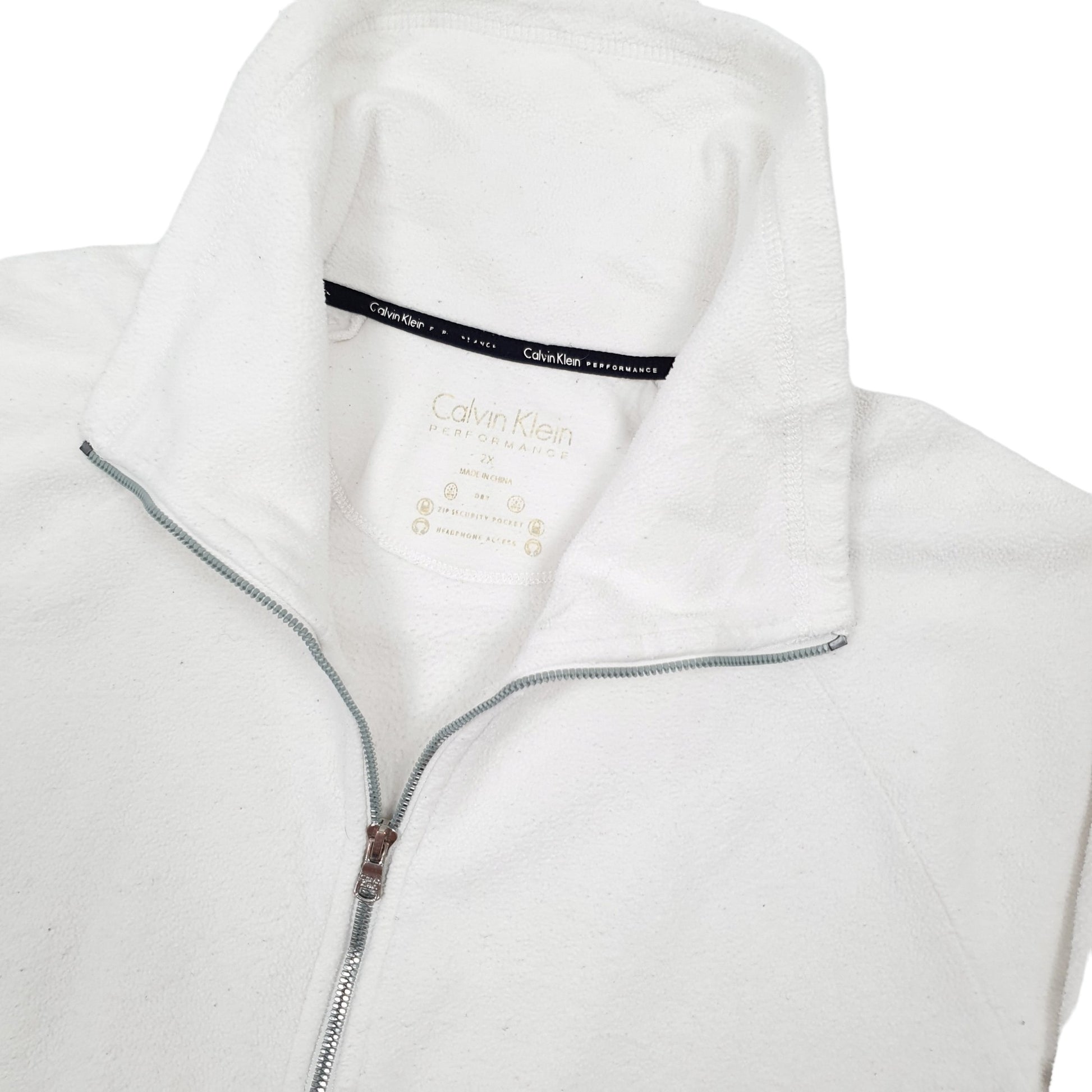 Calvin Klein Full Zip Fleece XXL White