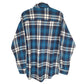 Red Head Long Sleeve Regular Fit Check Flannel Shirt Shacket Blue