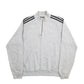 Mens Grey Adidas  Quarter Zip Jumper