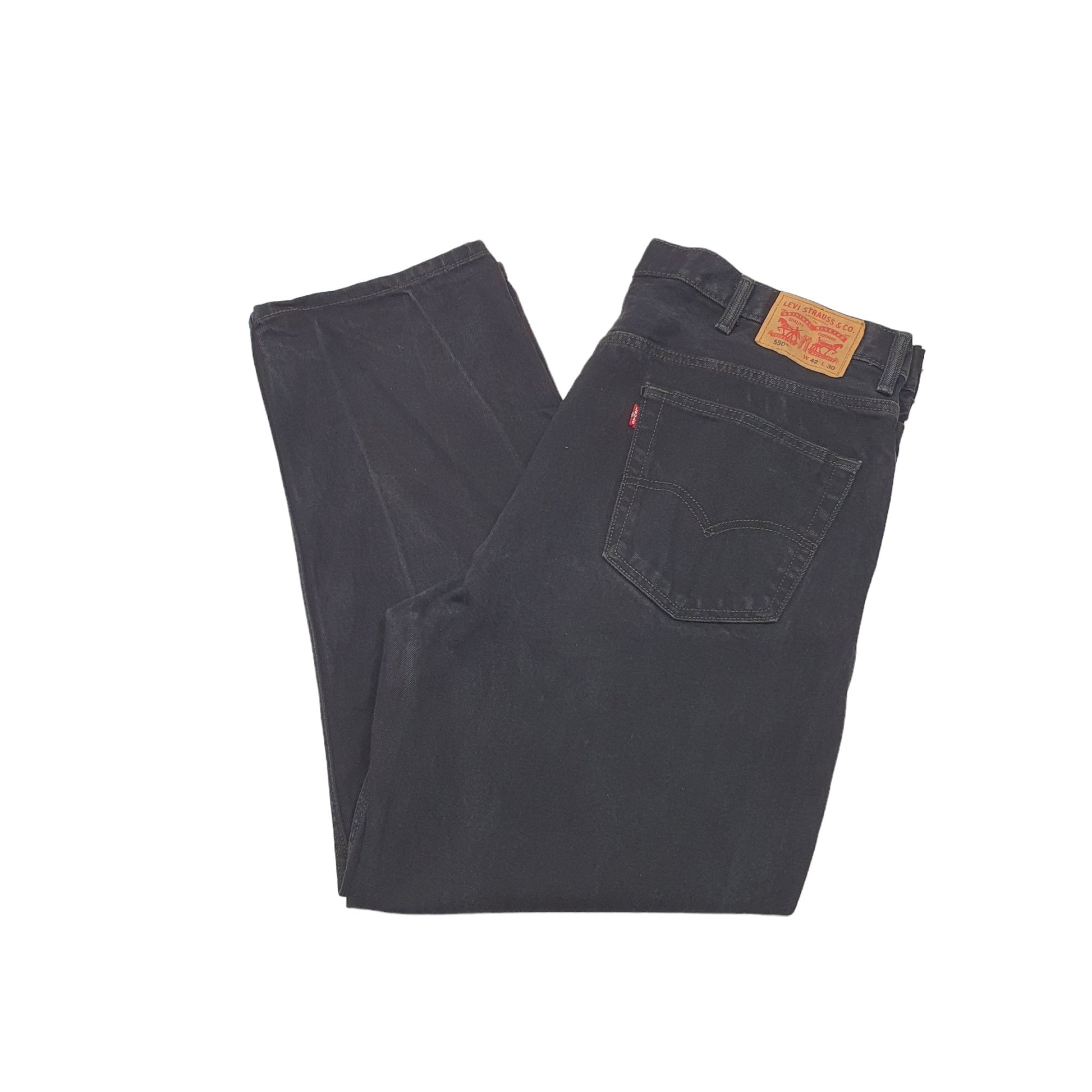 Levis 550 Relaxed Fit Jeans W42 L30 Black
