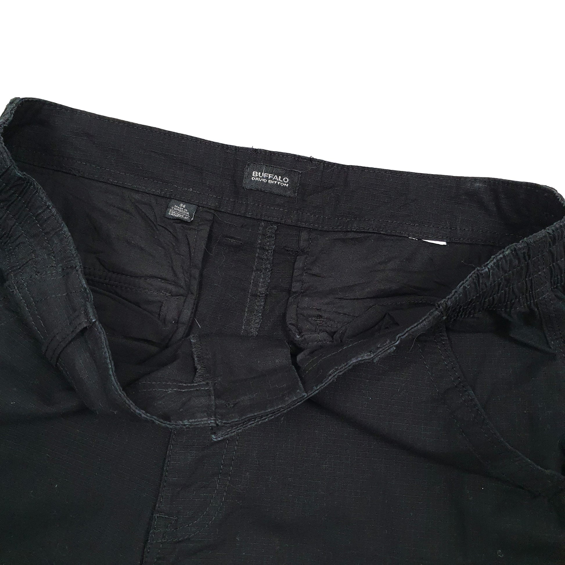 Mens Black Buffalo David Bitton Cargo Shorts